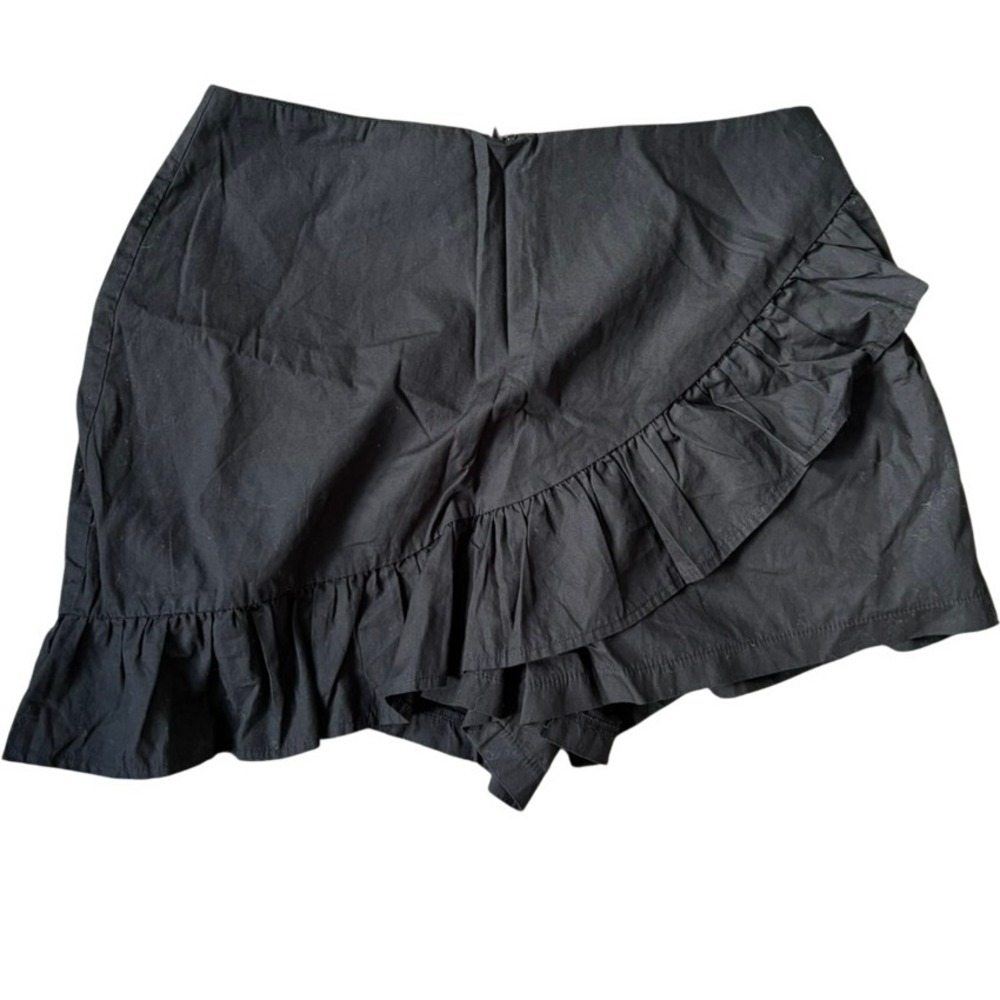 The Impeccable Pig Skort Sz M Black Ruffle Preppy Tennis Prep Activewear